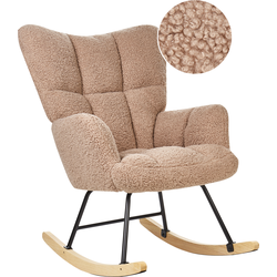 Beliani OULU - Schommelfauteuil-Beige-Bouclé