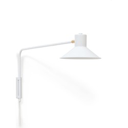 Kave Home - Aria-wandlamp van staal met witte afwerking