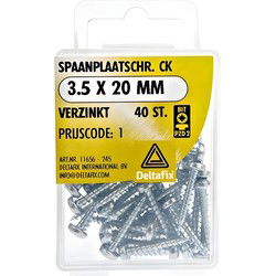 Spaanpl.schr. ck 3.5x20mm 40st