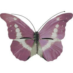 Roze vlinder insectenhotel 20 cm - Insectenhotel