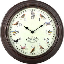 Best for Birds Wandklok - met vogels en geluiden - 30 cm - Wandklokken