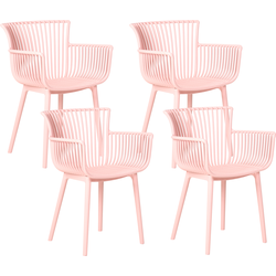 PESARO - Tuinstoel set van 4 - Roze - Kunststof