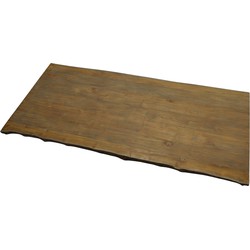 D - Livingfurn - Eetkamertafel DK Blad - L100cm x B260cm - Teakhout - Bruin