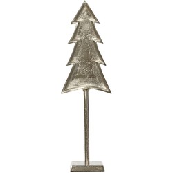 Decoratie alu l11b24h55 cm zilver