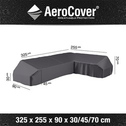 AeroCover | Loungesethoes 325 x 255 x 90 x 30-45-70(h) | L-Platform Rechts