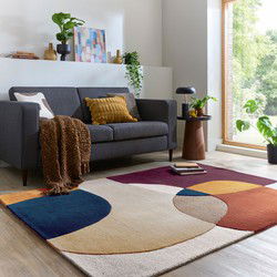 Wollen vloerkleed Glow - Paars / Multi - 200x290 cm