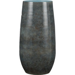 Bloemenvaas van terracotta in het blauw shadow D26 en H50 cm - Vazen