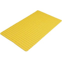 Urban Living Badkamer/douche anti slip mat - rubber - voor op de vloer - okergeel - 39 x 69 cm - Badmatjes