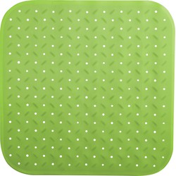 MSV Douche/bad anti-slip mat badkamer - rubber - limegroen - 54 x 54 cm - Badmatjes