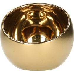 Countryfield Luxe theelichthouder - Veneta - goud - D10 x H9 cm - Waxinelichtjeshouders