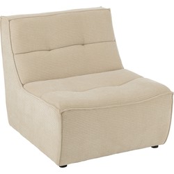 J-line - Fauteuil Grid Populierenhout/schuim Beige - 83x97x83cm