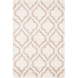 Safavieh Shaggy Indoor Woven Area Rug, Hudson Shag Collection, SGH284, in Ivory & Beige, 91 X 152 cm
