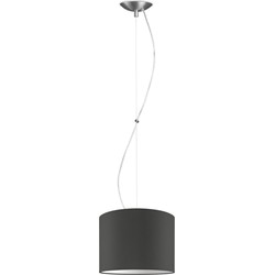 Moderne hanglamp Bling - antraciet - verlichtingspendel Deluxe inclusief lampenkap 25/25/19cm - pendel lengte 100 cm - geschikt voor E27 LED lamp - Pendellamp geschikt voor woonkamer, slaapkamer, keuken