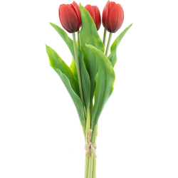 Bosje kunst tulpen Holland Sally X5 red 36 cm - Buitengewoon de Boet