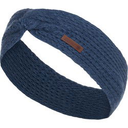 Knit Factory Joy Gebreide Dames Hoofdband - Haarhand - Jeans - One Size