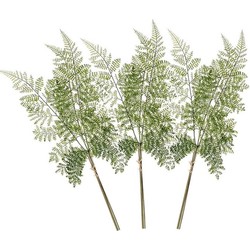 3x Groene bosvaren kunsttak 58 cm - Kunstplanten