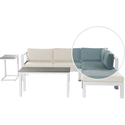 Beliani MESSINA - Loungeset-Wit-Aluminium