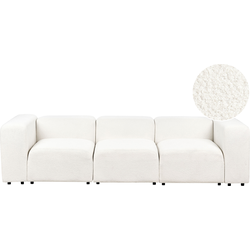 Beliani FALSTERBO - Modulaire Sofa-Wit-Bouclé