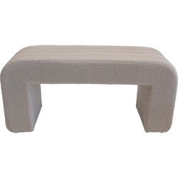 Halbankje Taupe Bouclé  - 99x38x46cm - Sera