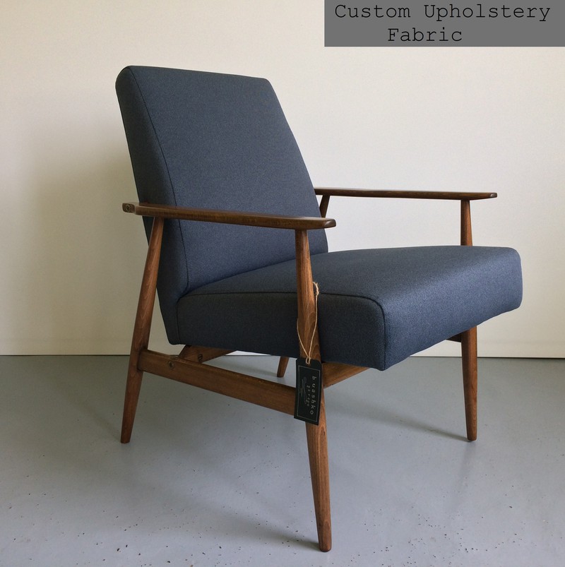 Mid-Century fauteuil H. Lis - Marine blauw - 