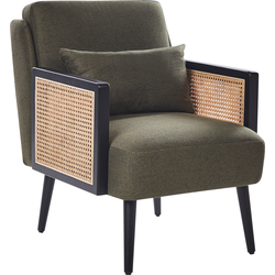 ORUM - Fauteuil - Donkergroen - Rotan