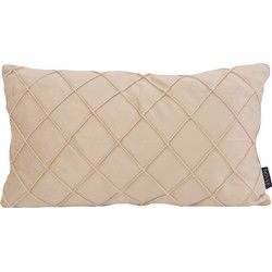Velvet Cross Beige | 30 x 50 cm | Kussenhoes | Velvet/Polyester