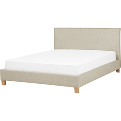 Beliani SENNEZ - Tweepersoonsbed-Beige-Polyester