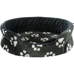 TRIXIE HONDENMAND JIMMY OVAAL ZWART MET POOTPRINT 44X35 CM