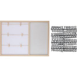 Memobord/fotolijst met letters 57 x 41 cm - Prikborden