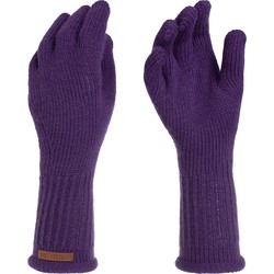 Knit Factory Lana Gebreide Dames Handschoenen - Polswarmers - Purple - One Size