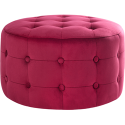 Beliani TAMPA - Poef-Roze-Fluweel