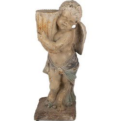 Clayre & Eef Decoratie Beeld Engel Groen Beige Magnesium (MGO)