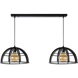 Kidra dubbel hanglamp 2xE27 zwart