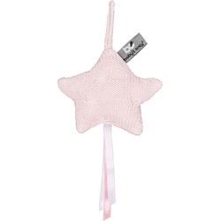 Baby's Only Gebreide decoratie hanger ster Cable - Decoratieve accessoires - Classic Roze - Met ophanglusje