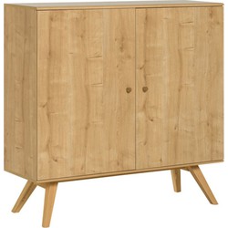 Dressoir met 2 deuren en 6 legplanken B120 cm - NATURE