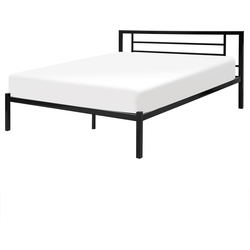 Beliani CUSSET - Tweepersoonsbed-Zwart-Staal