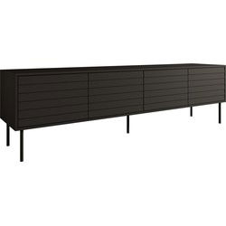 Meubella - TV-Meubel Cordoba - Zwart - 200 cm