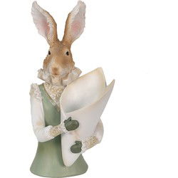 Clayre & Eef Beeld Konijn Beige Polyresin