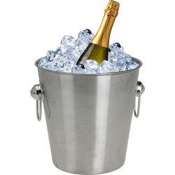 IJsemmer/champagnekoeler - 3 liter - zilver - RVS - D20 cm - IJsemmers