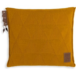 Knit Factory Jay Sierkussen - Oker - 50x50 cm - Inclusief kussenvulling