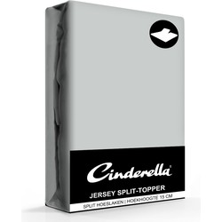 Cinderella Jersey Split-Topper Hoeslaken Light Grey-Lits-jumeaux (180x200/210 cm)