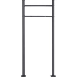 Brievenbusstandaard 120 cm zwart roestvrij staal ML-Design