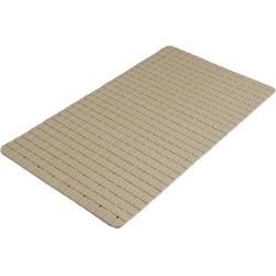 Urban Living Badkamer/douche anti slip mat - rubber - voor op de vloer - beige - 39 x 69 cm - Badmatjes