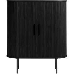 Lenn houten opbergkast zwart - 118 x 100 cm