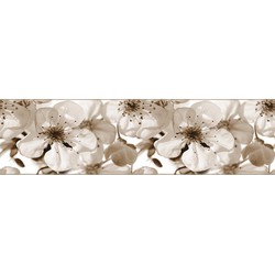 Sanders & Sanders zelfklevende behangrand bloemen lichtbeige - 14 x 500 cm - 600070