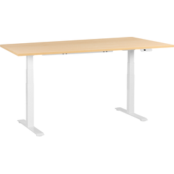 DESTINES - Elektr bureau - Wit/Lichtbruin - 180 x 72 cm - Vezelplaat