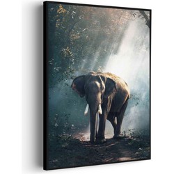 Muurwerken Akoestisch Schilderij - De Belichten Olifant - Geluidsdempend Wandpaneel - Wanddecoratie - Geluidsisolatie - PRO (AW 0.90) XXL (107X150)