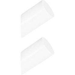 QUVIO Houten wand haakje - Wit - S - Set van 2
