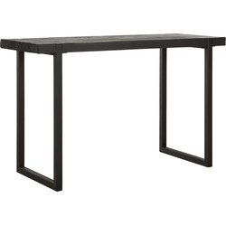 DTP Home Writing desk Beam BLACK,76x120x50 cm, 5 cm recycled teakwood top