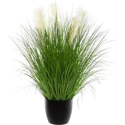 Atmosphera siergras kunstplant - gras sprieten - groen - H105 cm - Kunstplanten